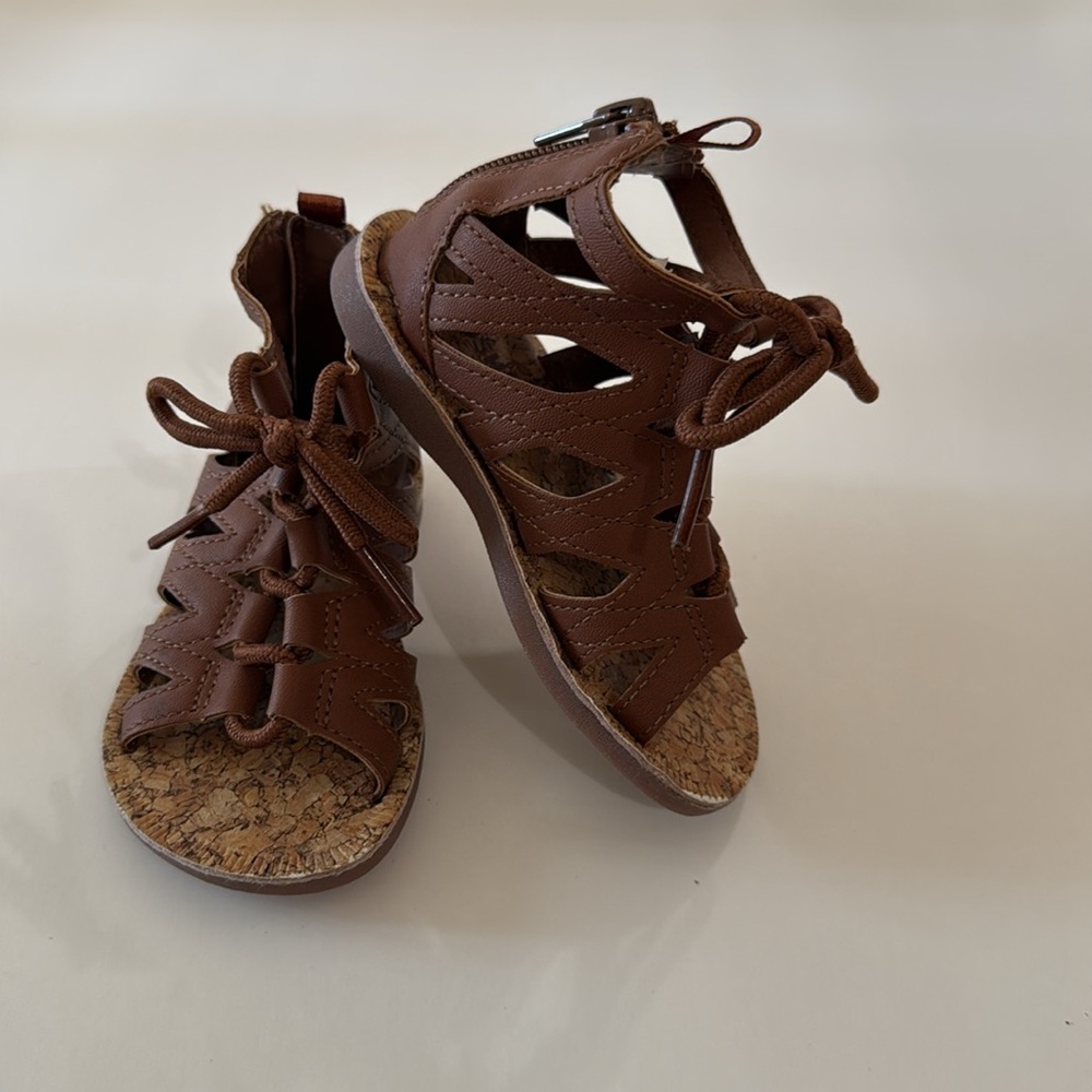 OshKosh B'gosh Brown Toddler Gladiator Sandals